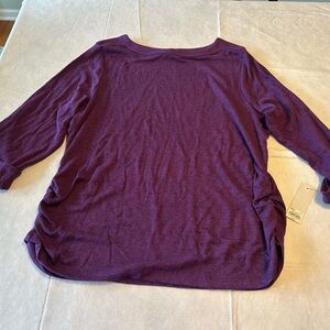 Croft & Barrow Women's Long Sleeve Top in Deep Purple